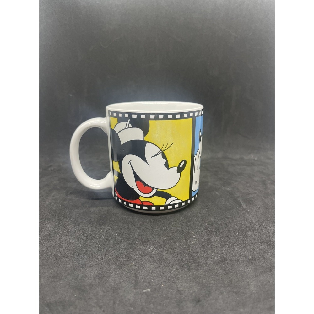 Disney Japan Mickey Mouse Color Block Coffee Tea Mug Red Blue Yellow Film Reel